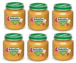 ZESTAW 6 x BoboVita deserek Brzoskwinie i jabłka,