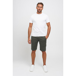 Krótkie męskie zielone spodenki ze ściągaczem Recea