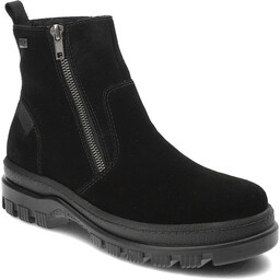 Rieker Czarne Botki Ocieplane Obuwie Damskie Z Przeciwpoślizgowym