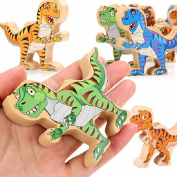 Gra Zręcznościowa Logiczna Klocki Balansujące Dinozary T-Rex Wieża