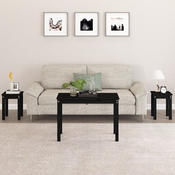 vidaXL Stoliki wsuwane pod siebie, 3 szt., czarne,