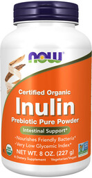 NOW Certified Organic Inulin Pure Powder 227g