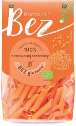 Bartolini Makaron proteinowy penne z soczewicy czerwonej bezglutenowy