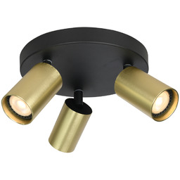 Italux Nesto SPL-23436-3R-BK-BRSS plafon nowoczesny aluminium czarny, mosiężny