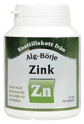 Cynk 25mg, Cytrynian Cynku, ZINK Alg-Börje, 150 tabletek