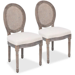 Edinos Zestaw 2 szt. kremowych krzeseł bankietowych R5-S86