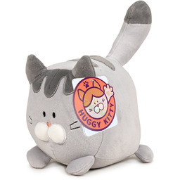 Miękka Maskotka Kotek Szary Siwy 17 Cm Huggy