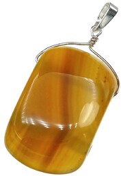 Naturalny Agat Wyjątkowy Duży Wisiorek Srebro