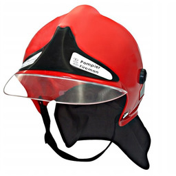 HEŁM STRAŻACKI KASK CZERWONY DASZEK