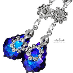 Nowe Kryształy Unikatowe Kolczyki Vitrail Orchidea