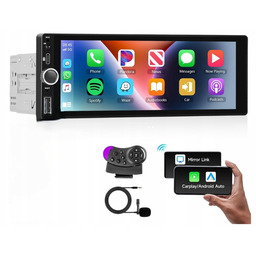 Radio Samochodowe 1DIN CarPlay Android 6.86" Bluetooth 5.0