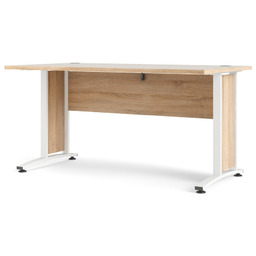 Biurko proste dąb sonoma / białe mat 150