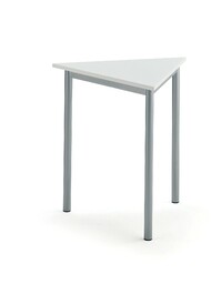 Biurko BORÅS TRIANGEL, 700x700x720 mm, biały laminat, szary