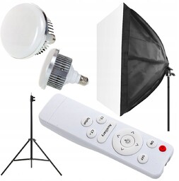 Lampa z Pilotem Softbox Zakres 3600K 6200K 85W