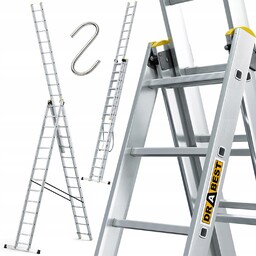 Drabina Aluminiowa 3x15 Pro Na Schody Drabest
