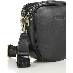 Torba skórzana na dwa zamki crossbody camera bag