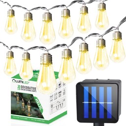 Girlanda Solarna Led Lampki Ogrodowe Retro Na Balkon