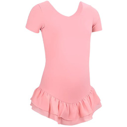 Body dziewczęce Avento do baletu bawełniane różowe-116