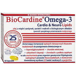 BioCardine Omega-3 Cardio & Neuro Lipids, 60 kapsułek