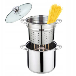 Garnek Do Gotowania Makaronu 24cm Z Sitkiem Zestaw