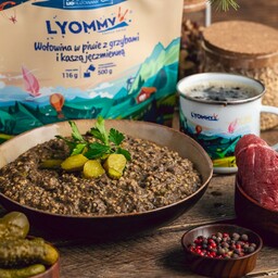Liofilizat Lyommy Wołowina w piwie z grzybami
