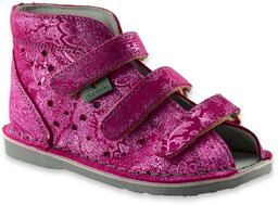 Dziewczęce buty profilaktyczne Danielki T125L/135L Brokatowe