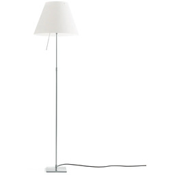 Lampa Podłogowa Luceplan, Costanza, ściemnialny, biały, salon, metal,