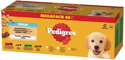 PEDIGREE Junior Wybór Smaków z ryżem saszetki 40x100