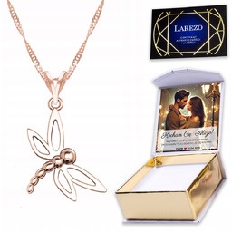 Naszyjnik Pozłacany 925 z Ważką Owadem Owad Dragonfly