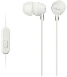 Sony MDR-EX15AP Dokanałowe Mikrofon Biały Słuchawki przewodowe