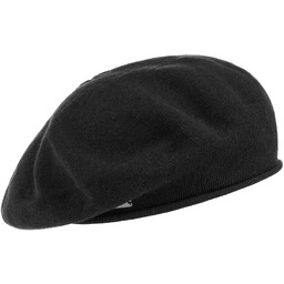 Czapka Baskijska Cotton by Seeberger, czarny, One Size