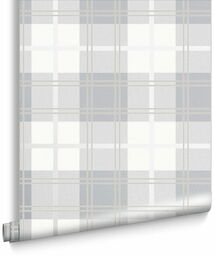 Tapeta dekoracyjna Graham&Brown Balance TARTAN WHITE 105905