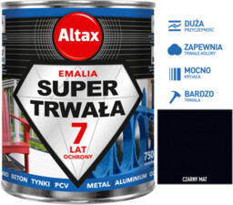 Altax Super Trwała Emalia 750ml Czarny Mat