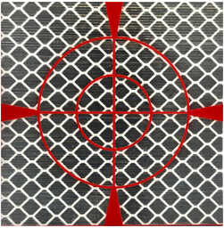 Folia dalmiercza biało-czerwona 60mm x 60mm - 50