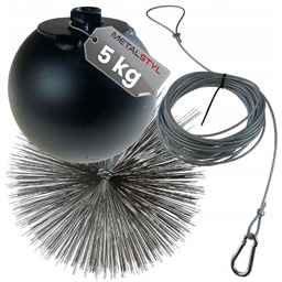 Kula do czyszczenia komina 5kg szczotka Ø 150