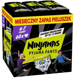 PAMPERS Pieluchomajtki Ninjamas Statki kosmiczne (60 szt.)