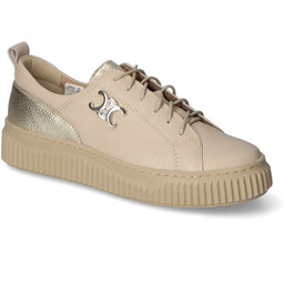 Sneakersy Waldi 1273 Beż floter+złoto lico