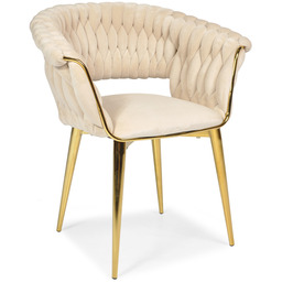 Fertone Designerskie krzesło glamour IRIS LUX - beżowe