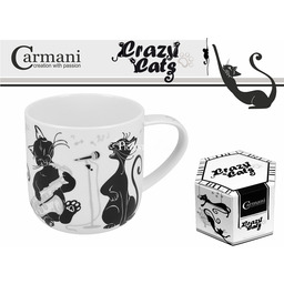DUŻY KUBEK PORCELANOWY Muzykalne Koty CRAZY CATS