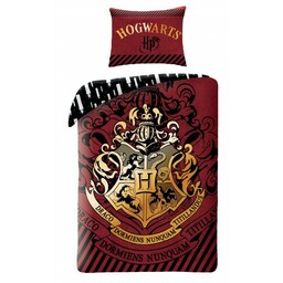 Halantex Pościel bawełniana 140x200 Harry Potter bordowa HP-8087BL