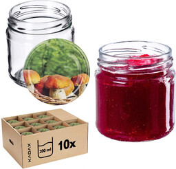 Słoiki na przetwory Lerma 200ml 10szt 66mm +