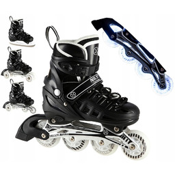 Łyżwy Hokejowe Rolki Regulowane Led Dziecięce 4w1 Łyżworolki