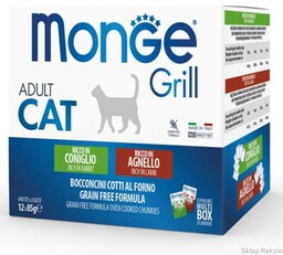 Monge Cat Grill Adult MIX Królik/Jagnięcina 12x85g