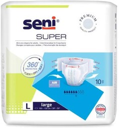 SENI SUPER Pieluchomajtki dla dorosłych Large L, 10szt.