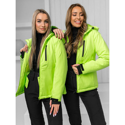 Zielony-neon kurtka zimowa damska sportowa Denley HH012B