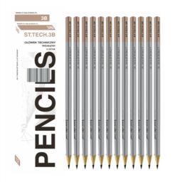 Ołówek techniczny trójkątny St.Tech 12 szt Majewski OŁÓWEK-TECH-MAJEWSKI-12