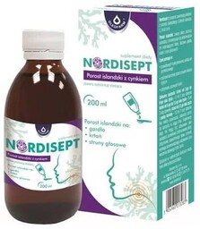 Nordisept Porost islandzki z cynkiem Syrop, 150 ml