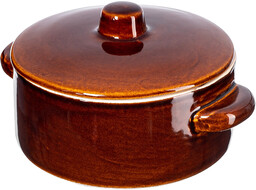 Garnek kamionkowy Athena 1L, 10cm z pokrywką