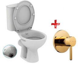 Kompakt WC /bidet z deska, odpływ poziomy +