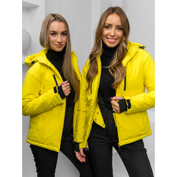 Żółta kurtka zimowa damska sportowa Denley HH012B